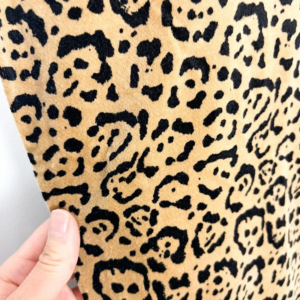 NWT Good American Leopard Print Caramel Brown Velvet High Rise Suit Pant Size 18 - Picture 5 of 11